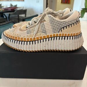 CHLOE NAMA SNEAKER Chunky heel round toe padded insole. Europe 39 USA 8.5
